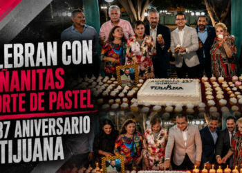 Celebran con mañanitas y corte de pastel el 137 aniversario de Tijuana