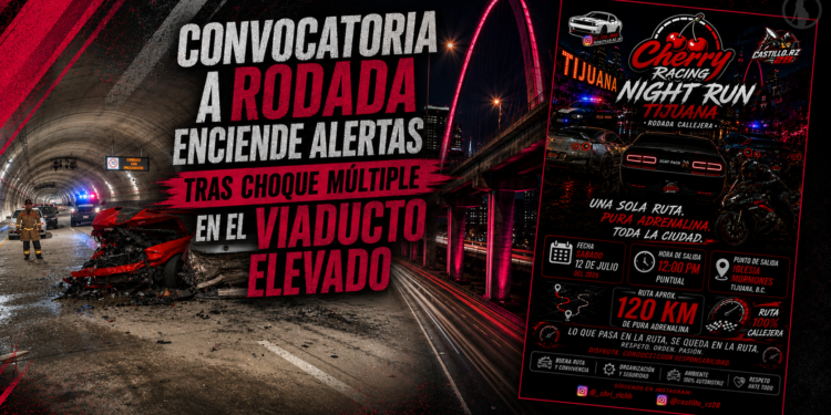 Convocatoria a rodada enciende alertas tras choque múltiple en el Viaducto Elevado