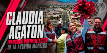 Claudia Agatón inaugura pavimentación de la avenida Morelos; beneficia directamente a más de 200 familias