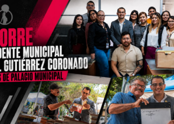 Recorre presidente municipal Abdiel Gutiérrez Coronado oficinas de Palacio Municipal