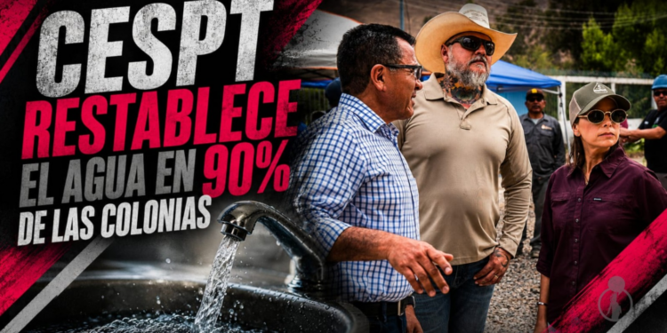 CESPT restablece el agua en 90% de las colonias
