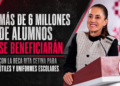 Más de 6 millones de alumnos se beneficiarán con la Beca Rita Cetina para útiles y uniformes escolares.