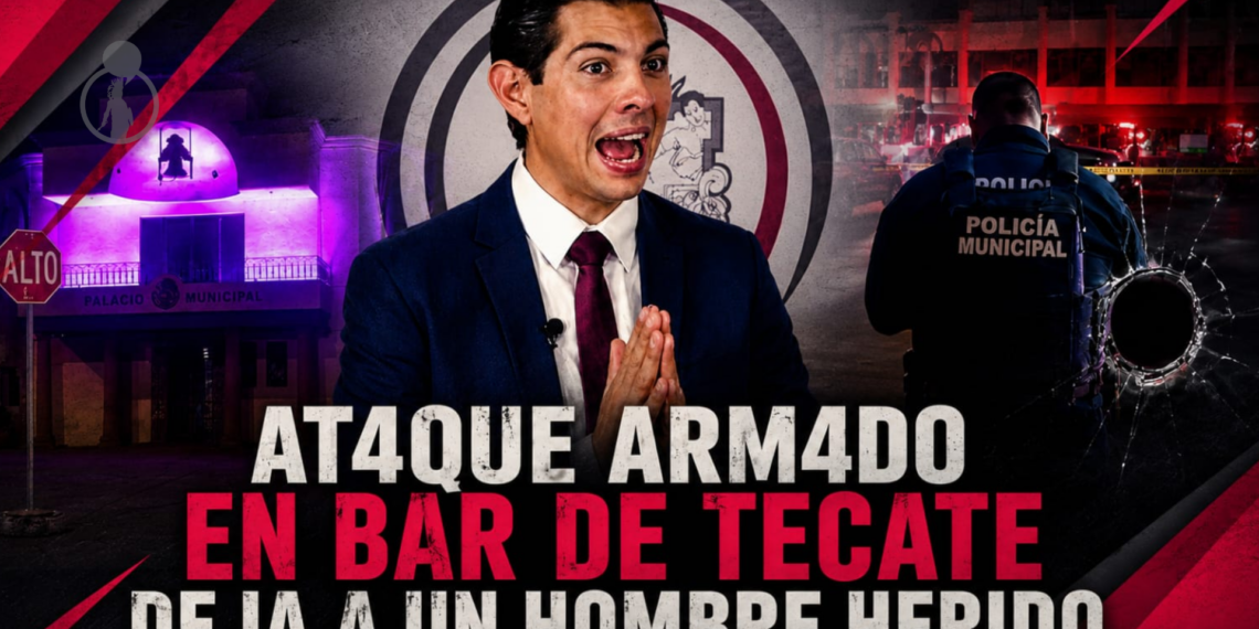 Ataque armado en bar de Tecate deja a un hombre herido