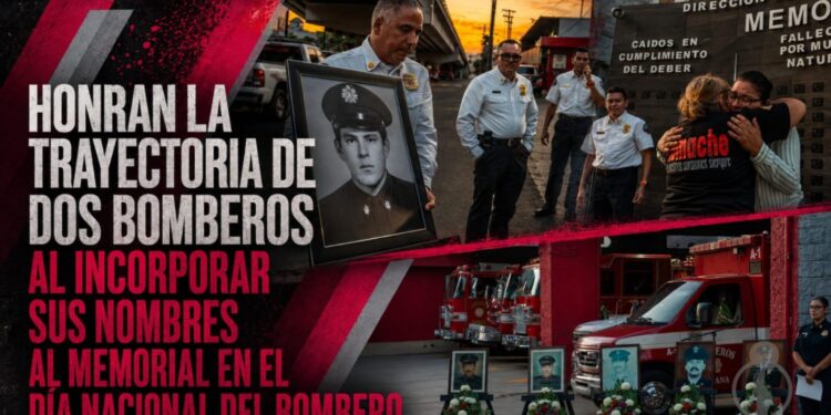 Honran la trayectoria de dos bomberos al incorporar sus nombres al memorial en el Día Nacional del Bombero