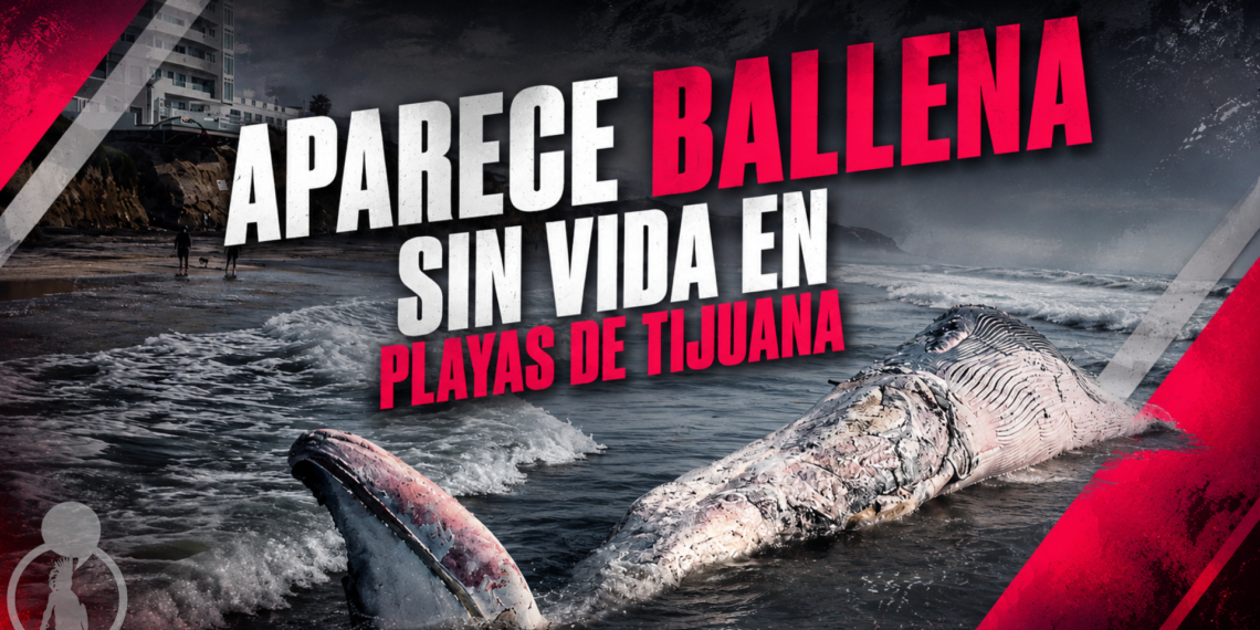 Aparece ballena sin vida en Playas de Tijuana