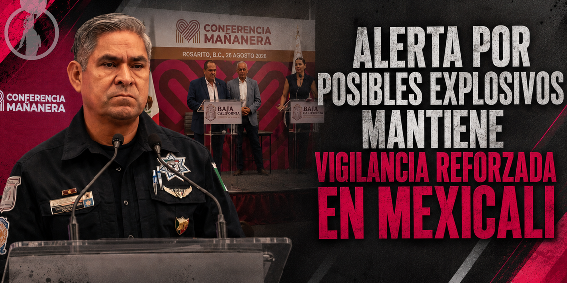 Alerta por posibles explosivos mantiene vigilancia reforzada en Mexicali