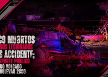 Cinco muertos y varios lesionados tras accidente; transporte público terminó volcado en el Bulevar 2000