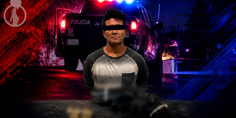 Detienen a hombre con arma de fuego y 96 dosis de presunto cristal