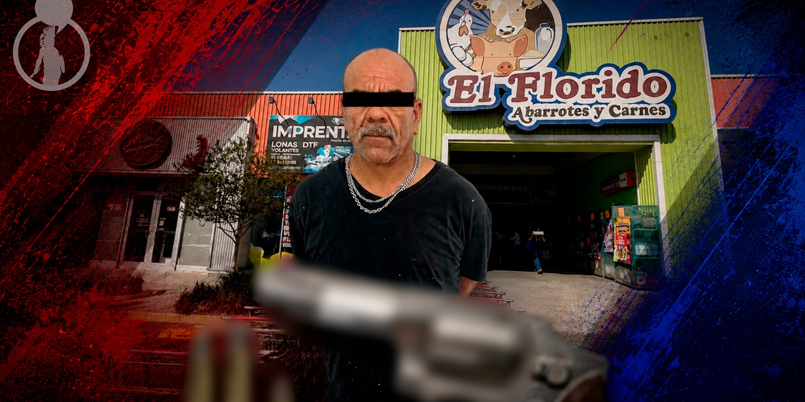 Municipales atoran a hombre con revólver tras robar una bebida AMPER y botana mixta en El Florido