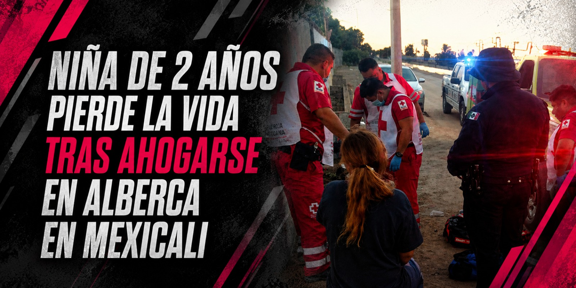 Muere niña de 2 años tras ahogarse en alberca de jardín de eventos en Mexicali