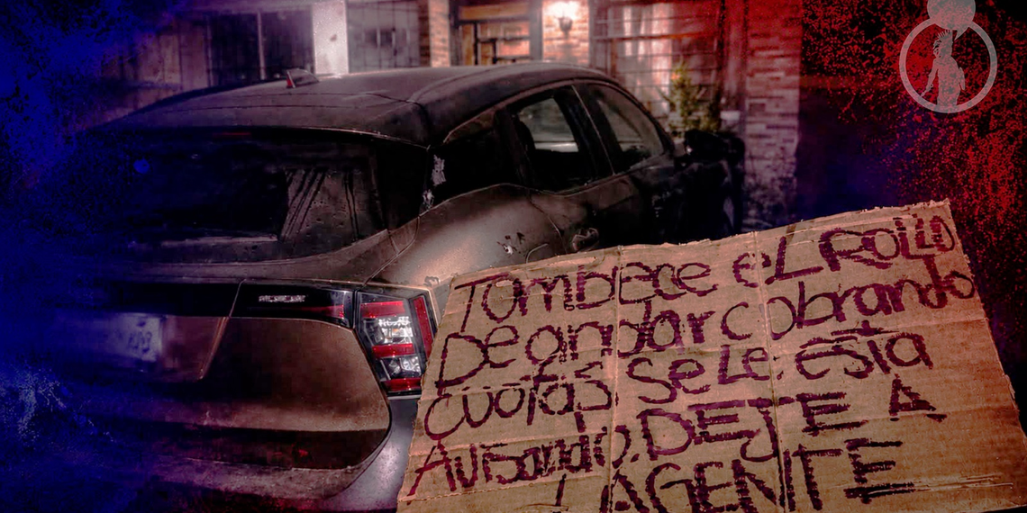 Balean vivienda y vehículo y dejan mensaje de amenaza