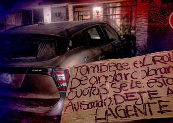 Balean vivienda y vehículo y dejan mensaje de amenaza