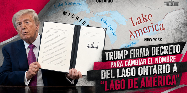 El presidente de Estados Unidos, Donald Trump anunció este jueves que cambiará el nombre del lago Ontario a “lago América”, en medio de una creciente guerra comercial con Canadá.