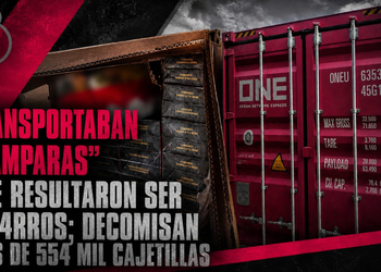 Transportaban “lámparas” que resultaron ser cigarros; decomisan más de 554 mil cajetillas