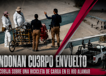 Abandonan cuerpo envuelto en una cobija sobre una bicicleta de carga en el Río Alamar