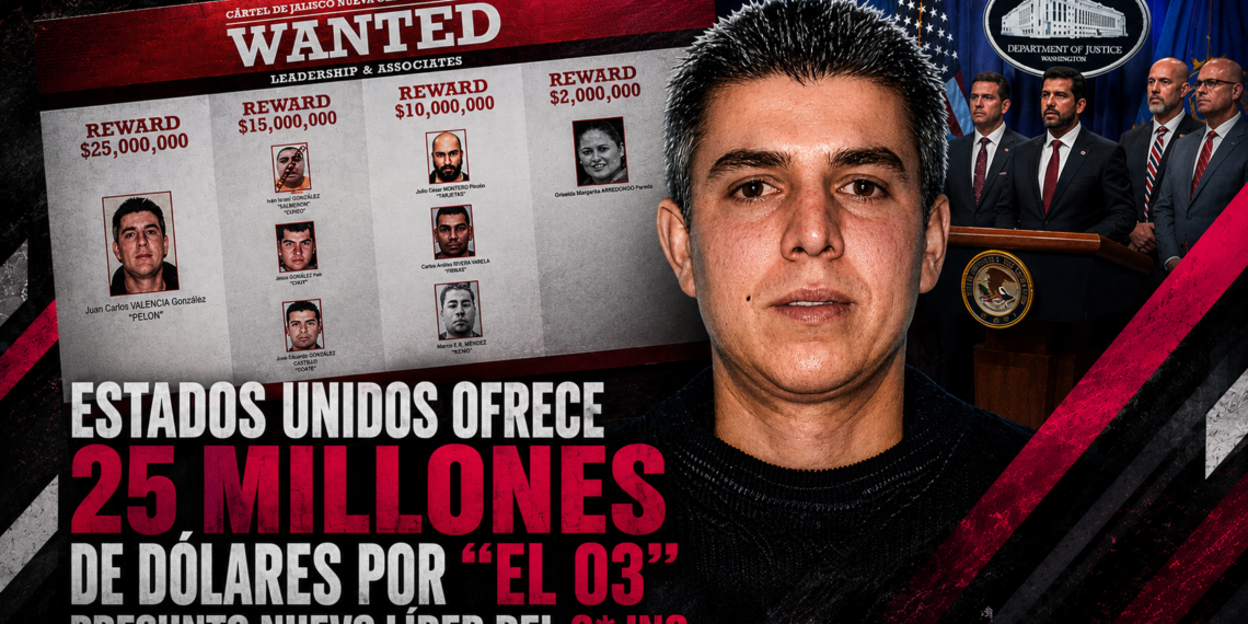 Estados unidos ofrece 25 millones de dólares por “El O3” presunto nuevo líder del CJNG