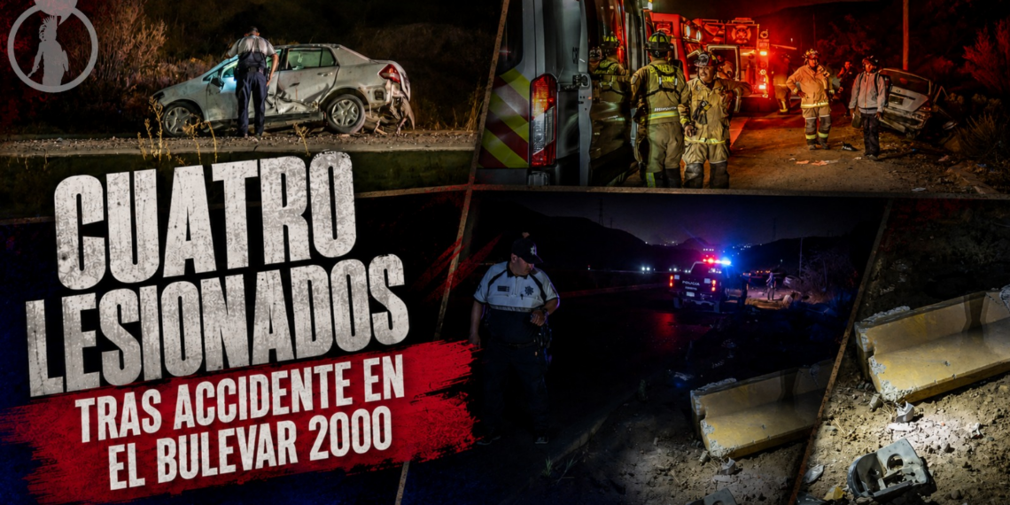 Cuatro lesionados tras accidente en el bulevar 2000