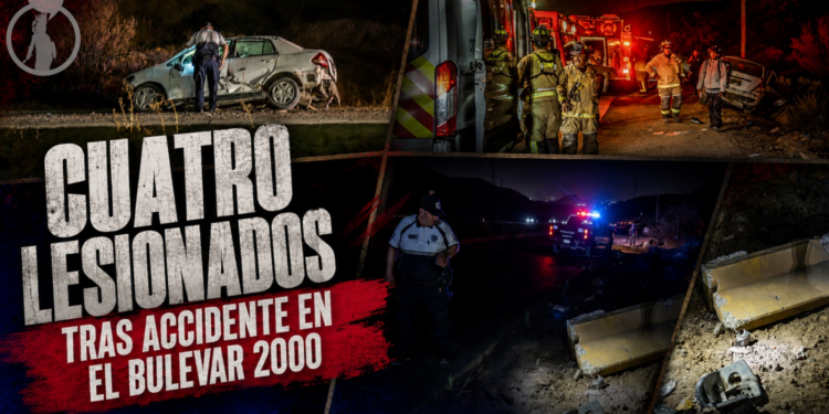Cuatro lesionados tras accidente en el bulevar 2000