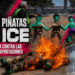 Queman piñatas de ICE en protesta contra las redadas y deportaciones