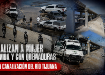 Localizan a mujer sin vida y con quemaduras en la canalización del Río Tijuana