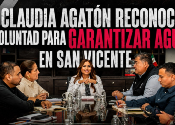 Claudia Agatón reconoce voluntad para garantizar agua en San Vicente