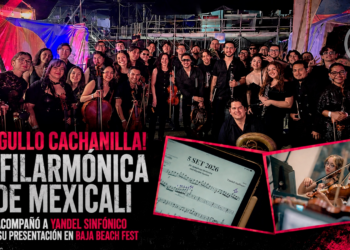 ¡Orgullo Cachanilla! La Filarmónica de Mexicali acompañó a Yandel Sinfónico en su presentación en Baja Beach Fest