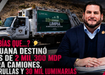 ¿Sabías que…? Tijuana destinó más de 2 mil 300 mdp para camiones, patrullas y 30 mil luminarias