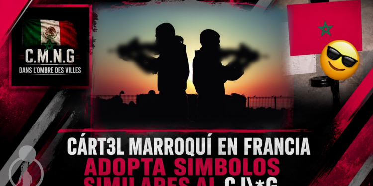 Cartel marroquí en Francia adopta símbolos similares al CJNG