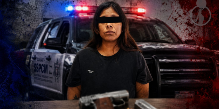 Unidad Táctica de Tijuana atoran a mujer con la pistola de “su ex”