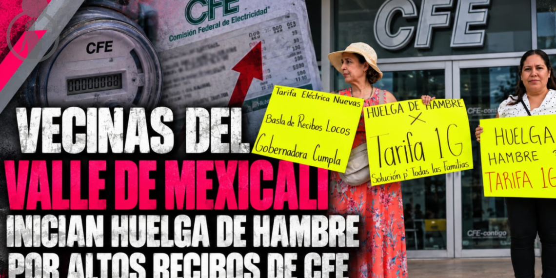 Vecinas del Valle de Mexicali inician huelga de hambre por altos recibos de CFE