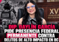 DIP. DAYLÍN GARCÍA PIDE PRESENCIA FEDERAL PERMANENTE CONTRA DELITOS DE ALTO IMPACTO EN BC