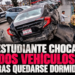 Estudiante de Xochicalco choca dos vehículos tras quedarse dormido; habría pasado la noche estudiando