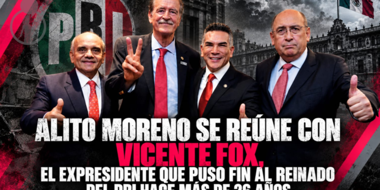 Alito Moreno se reúne con Vicente Fox, el expresidente que puso fin al reinado del PRI hace más de 26 años