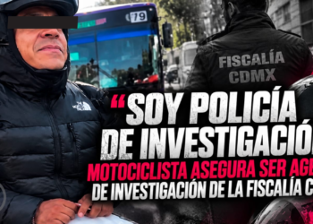 “Soy policía de investigación”: Motociclista asegura ser agente de investigación de la Fiscalía CDMX y termina en corralón