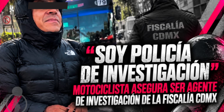 “Soy policía de investigación”: Motociclista asegura ser agente de investigación de la Fiscalía CDMX y termina en corralón
