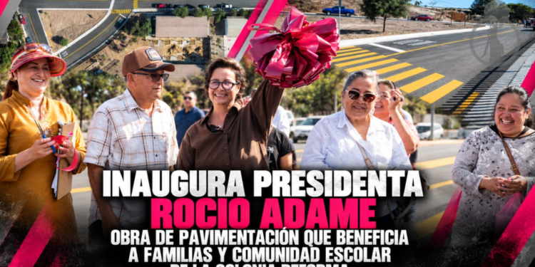 Inaugura Presidenta Rocio Adame obra de pavimentación que beneficia a familias y comunidad escolar de la colonia Reforma