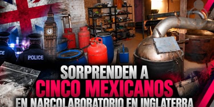 Sorprenden a cinco mexicanos en narcolaboratorio en Inglaterra