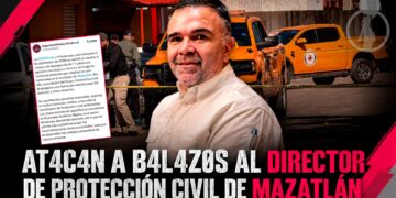 Atacan a balazos al director de protección civil de Mazatlán