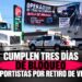 Cumplen tres días de bloqueo transportistas por retiro de visas B1