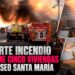 Fuerte incendio consume cinco viviendas en asentamiento de Paseo Santa María