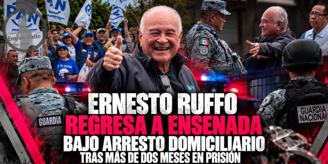 Ernesto Ruffo regresa a Ensenada bajo arresto domiciliario tras más de dos meses en prisión