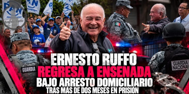 Ernesto Ruffo regresa a Ensenada bajo arresto domiciliario tras más de dos meses en prisión