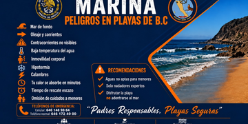 Marina advierte sobre riesgos en las playas de Baja California
