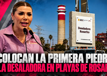 Colocan la primera piedra de la desaladora en Playas de Rosarito