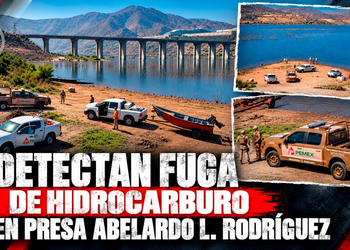 Detectan fuga de hidrocarburo en presa Abelardo L. Rodríguez; autoridades aseguran ya está controlada