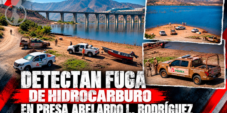 Detectan fuga de hidrocarburo en presa Abelardo L. Rodríguez; autoridades aseguran ya está controlada