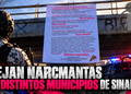 Dejan narcomantas en distintos municipios de Sinaloa