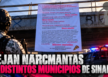 Dejan narcomantas en distintos municipios de Sinaloa
