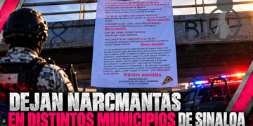 Dejan narcomantas en distintos municipios de Sinaloa
