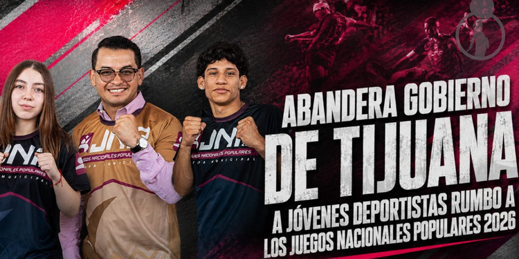 Abandera Gobierno de Tijuana a jóvenes deportistas rumbo a los Juegos Nacionales Populares 2026